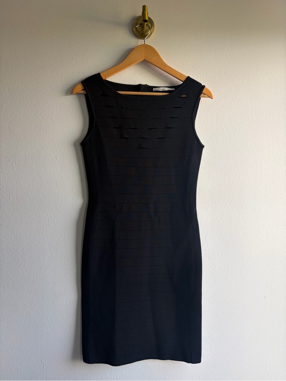 Karen Millen Black Sleeveless Sheath Dress